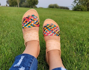 Sandali messicani Huarache Melissa: scarpe estive in pelle da donna, vendita finale