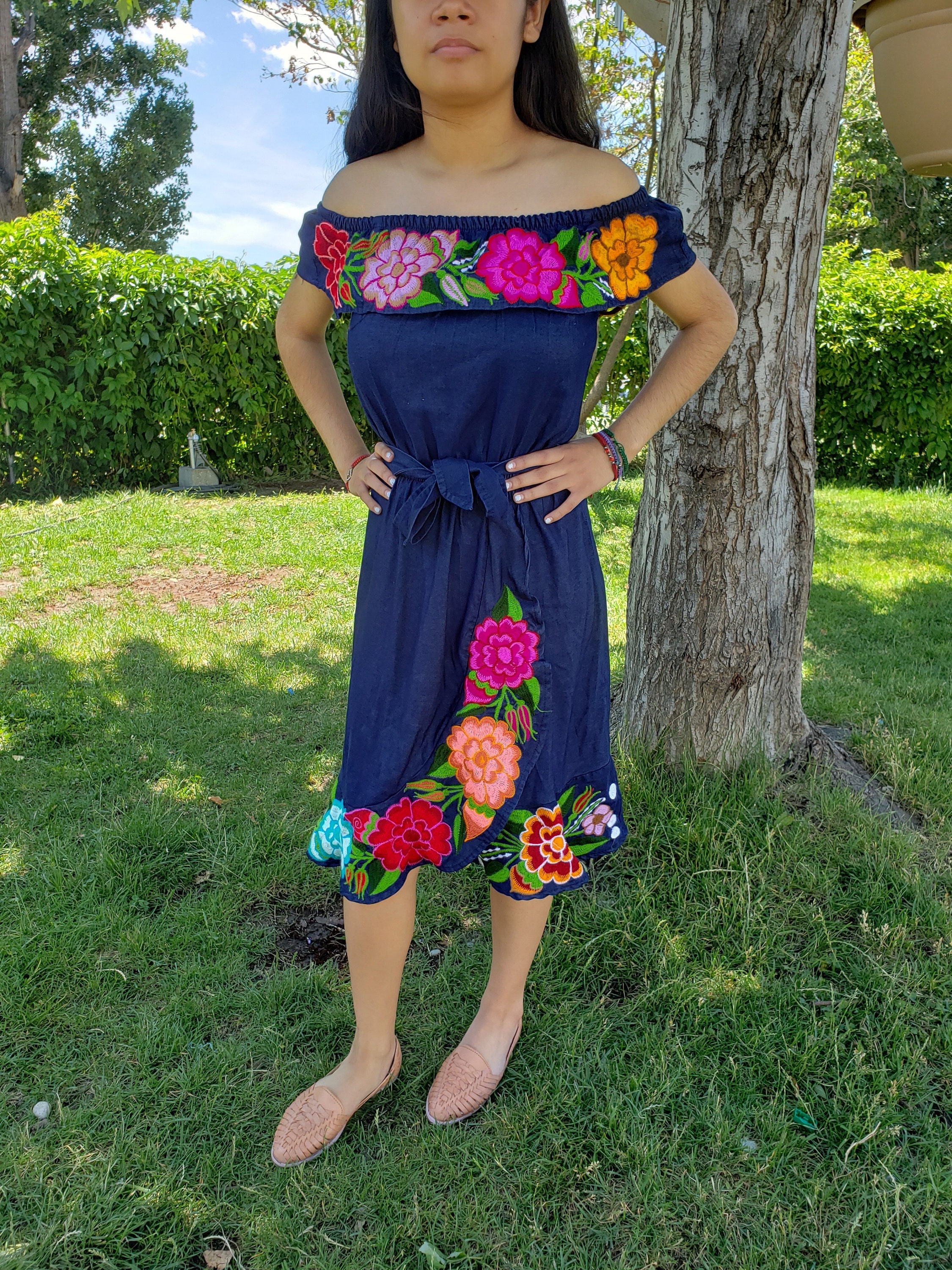 Embroidered Dress//cinco De Mayo Dress/mexican Dress/fiesta - Etsy