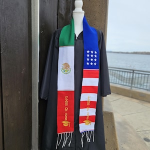 Mexicaans-Amerikaanse afstudeerstola uit 2025//Serape-stola//class of 2025 sjerp//VS /MEXICO STOLE //Binacional-stola