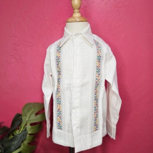 Mexican guayaberas for boys, Boys shirts, Mexican shirts for boys, guayaberas for toddlers and boys, button down shirt for baptism