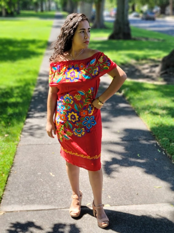 Mexican Party Dress//embroidered Dress//cinco De Mayo - Etsy