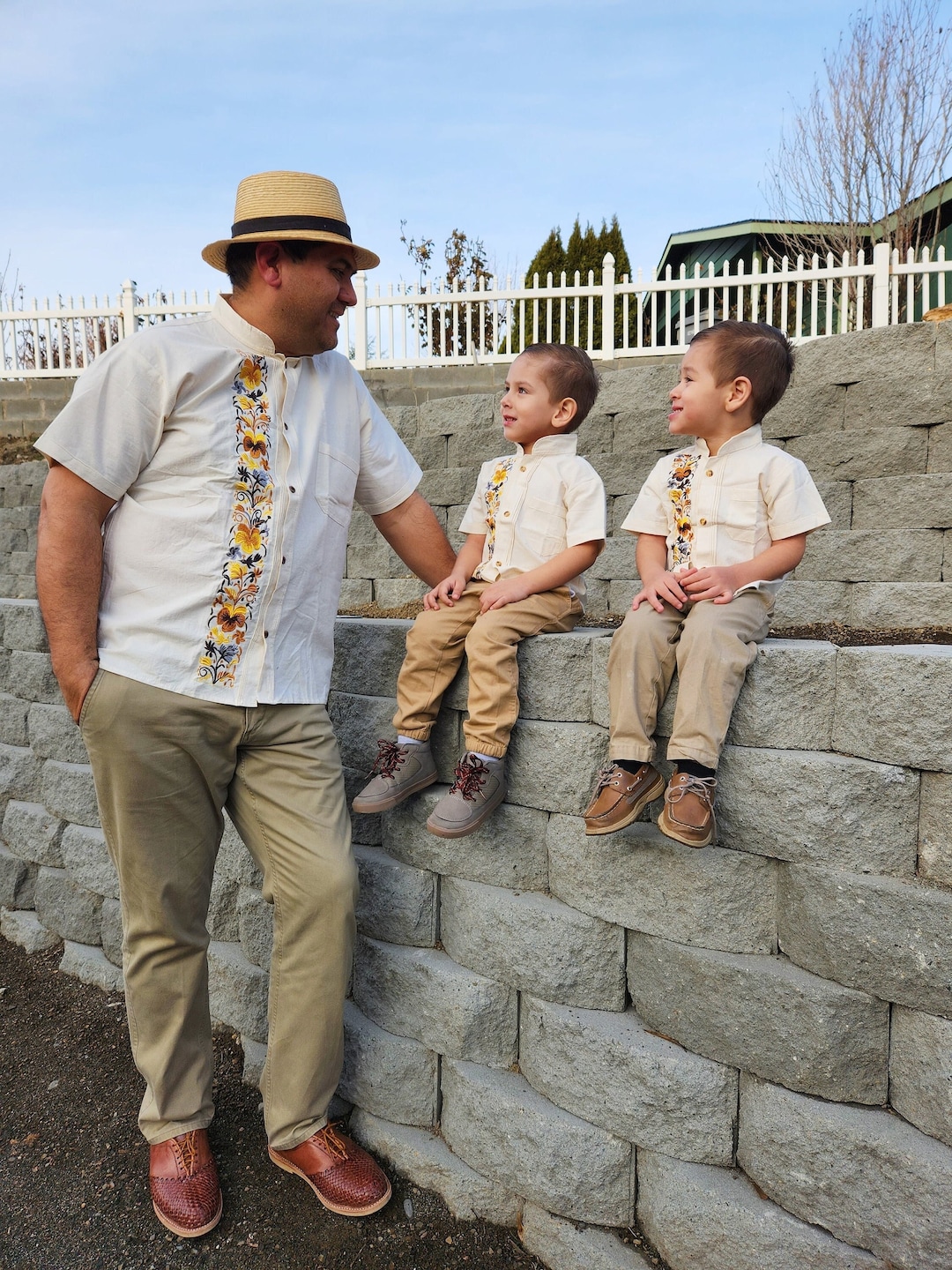 Matching Dad and Son Guayabera: Mexican Wedding Outfit