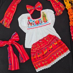 Virgen de guadalupe-outift voor meisjes||Virgencita-jurk|| Virgencita-outfit || Jurk Maagd Maria|| Jurk Lady of Guadalupe||