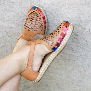 VENTA FINAL Sandalias huarache mexicanas Mari // Huarache mexicano // Sandalia mexicana // Sandalia huarache mexicana de punta cerrada // Mari