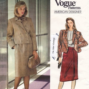 Vogue 1281 Vintage Sewing Pattern, Misses&#39; Jacket and Skirt, Vogue American Designer, Blassport Ltd. Sewing Pattern