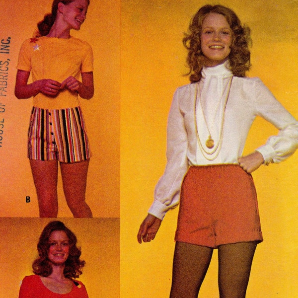 McCall's 2800 Vintage Sewing Pattern, Misses' Short Shorts Sewing Pattern, Waist Size 23 (Size 6), ©1971, UNCUT