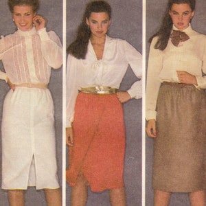 McCall&#39;s 6899 Sewing Pattern, Misses&#39; Skirts ~ Slightly Gathered Waistband Wrap Skirt or with Zipper & Slit Variations, Size 12, ©1979