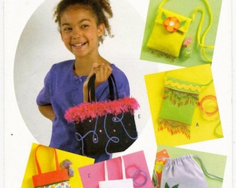 Butterick B4410, Girls' Handbags Sewing Pattern, Fashion Totes