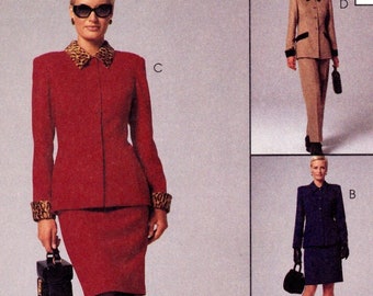 McCall&#39;s 8519 Sewing Pattern, Misses&#39; Suit ~ Lined Jacket, Lined Dress, Skirt & Pants Sewing Pattern, ©1996