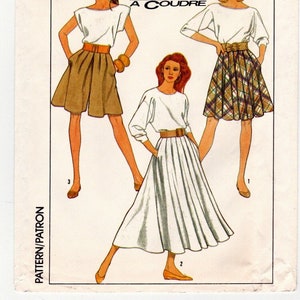 Simplicity 8504 Vintage Sewing Pattern, Misses&#39; Skirt in Two Lengths & Culottes, Easy to Sew Pattern, Size 10, ©1988, UNCUT