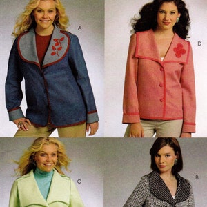McCall's M5821 Sewing Pattern ~ Misses' Unlined Jackets with Collar & Lapel Variations Sewing Pattern, Size 8-16, ©2009