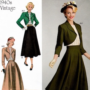 Simplicity 8462 Sewing Pattern, Misses&#39; Blouse, Skirt & Lined Bolero, Vintage Style Sewing Pattern, Size 6-14, ©2017, UNCUT