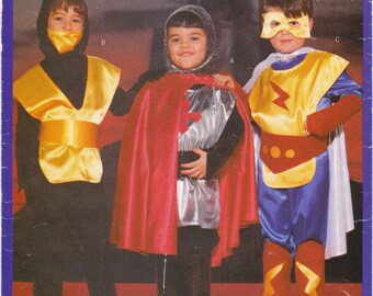 Butterick 5660 Kid's Costumes Sewing Pattern, Children's & Boys' Super Heros Costume Sewing Pattern, Size XS - L (2-8) ©1998, UNCUT