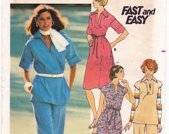Butterick 4657 Vintage Sewing Pattern, Misses' Dress, Top, Skirt, Pants & Belt Sewing Pattern, Size 20, ©1975, UNCUT