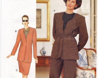 Vogue 9074 Vintage Sewing Pattern, Misses' Jacket, Skirt & Pants 'The Vogue Woman' Sewing Pattern Size 14-18, ©1994, UNCUT