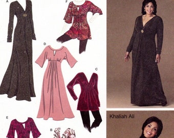 Simplicity 2774 Sewing Pattern, Misses' Dress in Three Lengths or Tunic 'Khaliah Ali' Collection Sewing Pattern, Size 10-18, ©2008, UNCUT