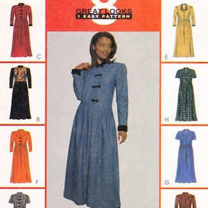 McCall&#39;s 9034 Misses Sewing Pattern, Misses&#39; Dress with Sleeve & Collar Variations Sewing Pattern, Size 12-16, ©1997, UNCUT
