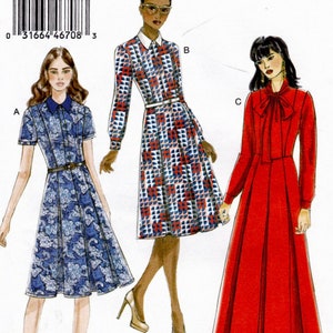 Vogue 9201 Sewing Pattern, Misses&#39;/Miss Petite Dress ~ Fitted Dress with Sleeve & Length Variations Sewing Pattern, Size 6-14, ©2016, UNCUT