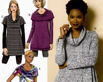 Butterick B6247 Sewing Pattern, Misses' Tunics ~ Pullover Tunics with Sleeve & Collar Variations, Size XS-M, ©2015, UNCUT