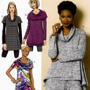 Butterick B6247 Sewing Pattern, Misses&#39; Tunics ~ Pullover Tunics with Sleeve & Collar Variations, Size XS-M, ©2015, UNCUT