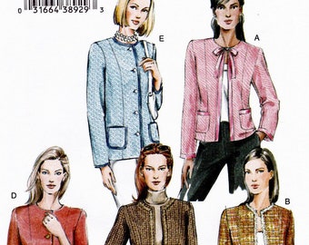 Vogue 7975 Sewing Pattern, Misses'/Miss Petite Jacket ~ Lined with Length Variations Easy Sewing Pattern, Size 12-16, ©2004, UNCUT