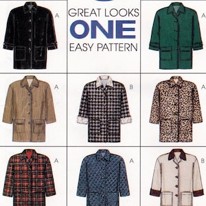 McCall&#39;s 8522 Vintage Sewing Pattern, Misses&#39; Lined Jackets ~ Set of Jackets &#39;8 Great Looks&#39; Easy Sewing Pattern, Size S (8,10), ©1996 UNCUT