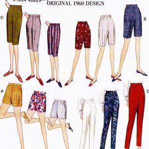 Vogue 9189 Sewing Pattern, Misses&#39; Shorts & Pants &#39;Original 1960 Design&#39; Easy Sewing Pattern, Size 6-14, ©2016, UNCUT