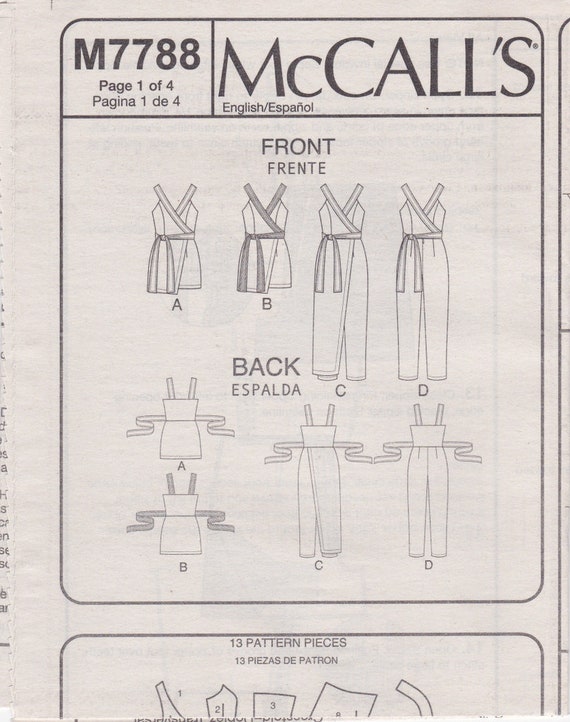 McCall's Petite Jumpsuit Sewing Pattern M7908 (6-14)