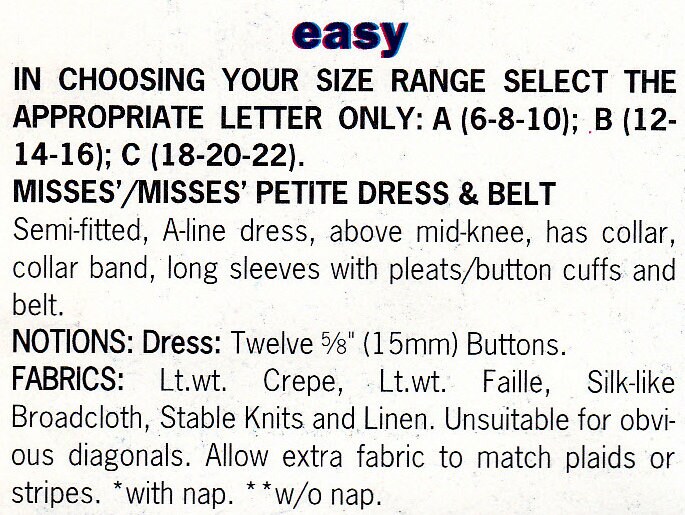 S3168 Pattern Butterick See & Sew 3168 Sewing Pattern, Misses'/misses' Petite Dress ...