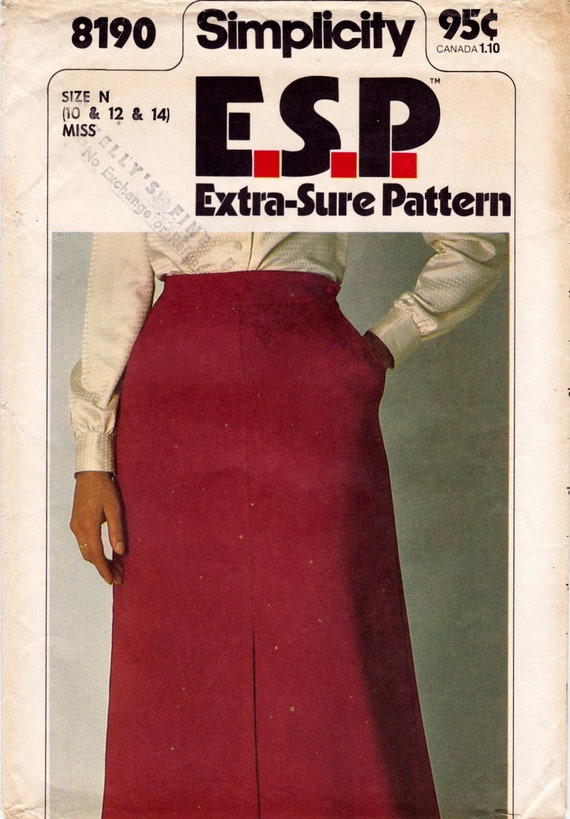 Simplicity 8190 Vintage Sewing Pattern Misses' Floor Etsy UK
