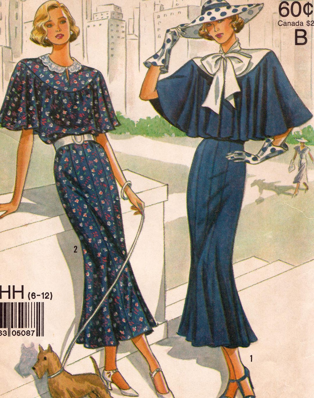Simplicity 9360 Vintage Sewing Pattern, Misses' Town Dress & Capelet ...