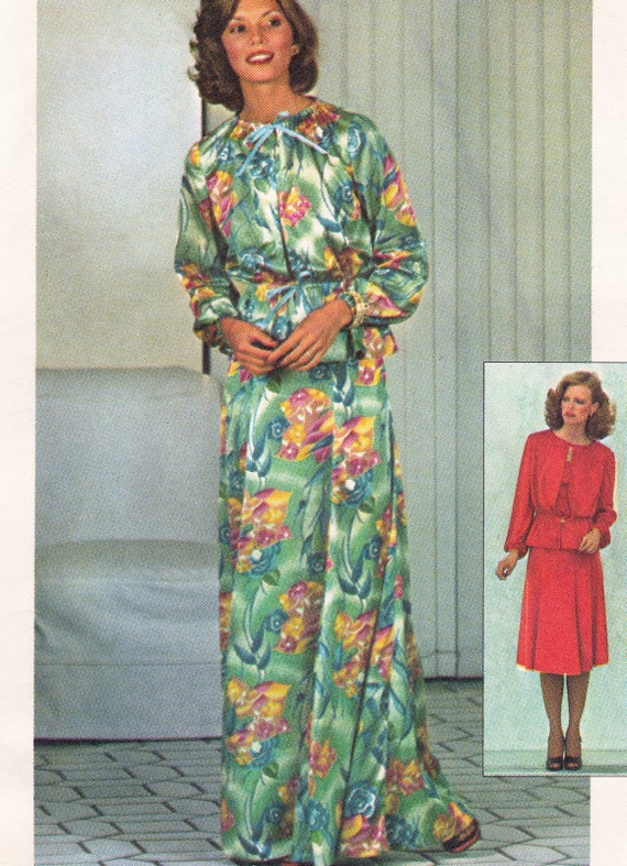 Simplicity 7256 Vintage Sewing Pattern, Misses' Jiffy Skirt