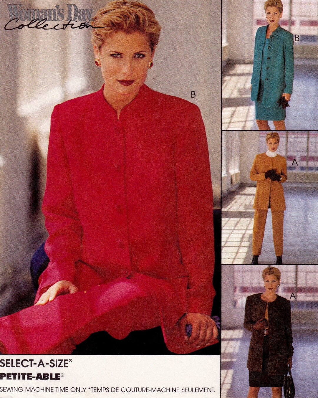 Patterns 9562 McCall's 9562 Vintage Sewing Pattern, Misses' Unlined Jacket, Pull-On ...