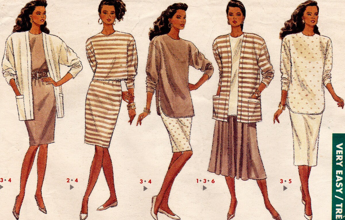 Butterick 6966 Misses Wardrobe Sewing Pattern, Jacket Top Skirt (size ...