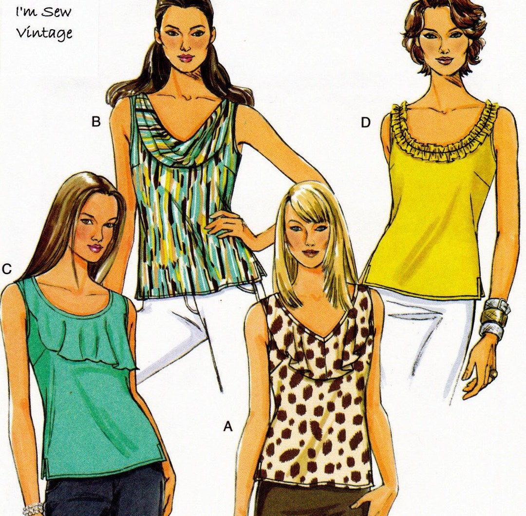 Butterick B5493 Sewing Pattern Misses' Tops Fitted Tops Etsy