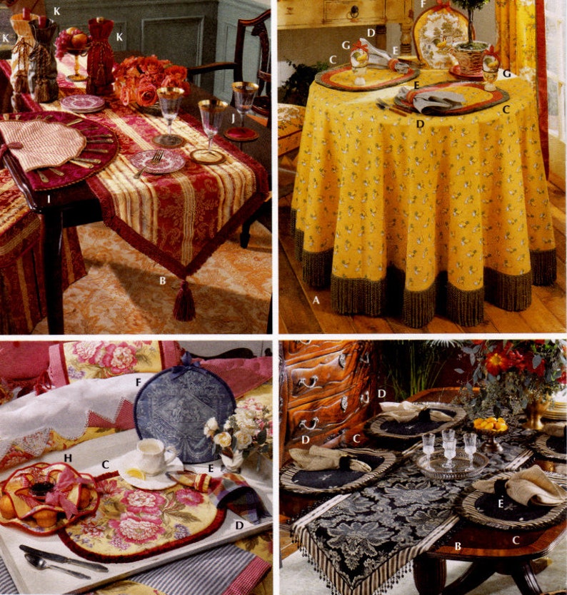 Simplicity 5068 Sewing Pattern Table Top Accessories Home Decorating