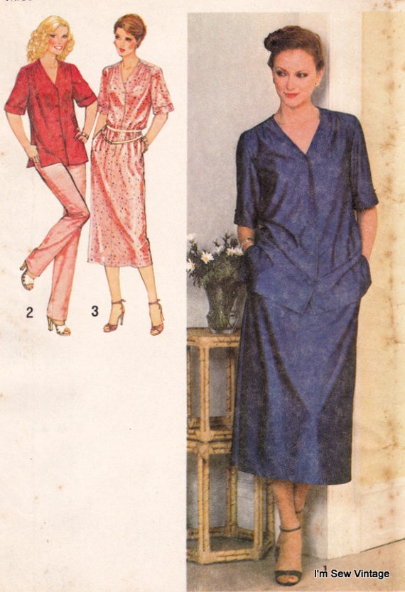 グランド牧場 セレクトセール Simplicity 8925 Vintage Sewing Pattern, Misses' Dress or Top 裁縫材料