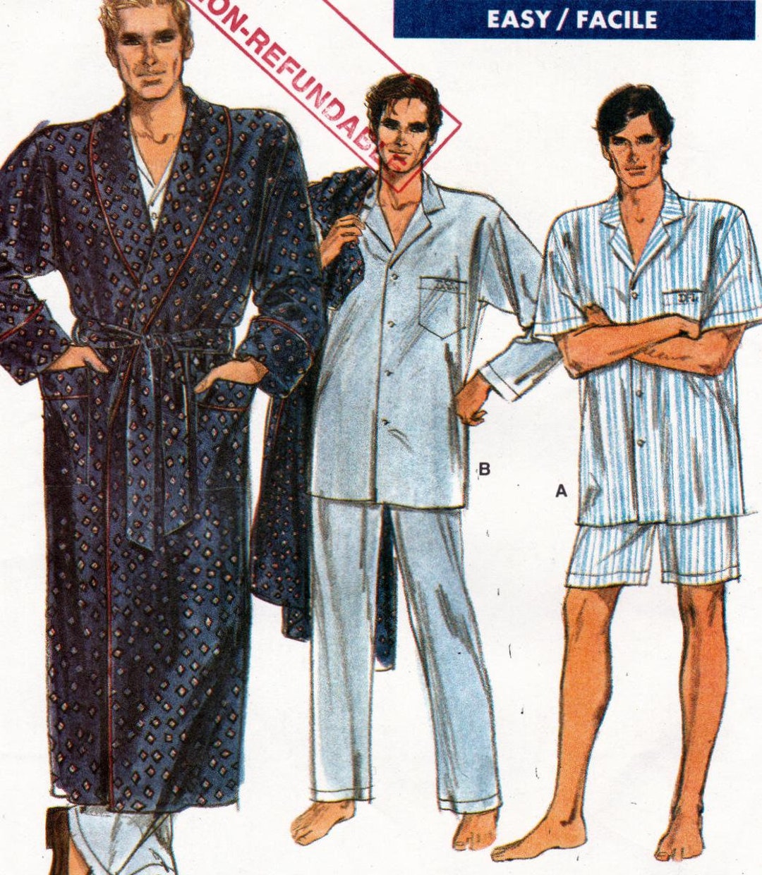 Paris France Print Pattern Men Long Robe