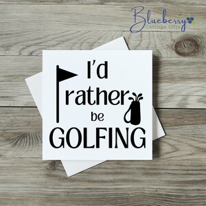 Lieber eine Golfkarte. Dicke Leineneffektkarte. Lustig, Vatertag, Geburtstag Jahrestag, Golfer, Hobby, Scherz