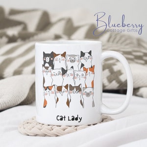Cat Lady Mug - Cat Owner Gift - Ceramic Mug for Cat Owner - Gift for Cat Crazy Lady