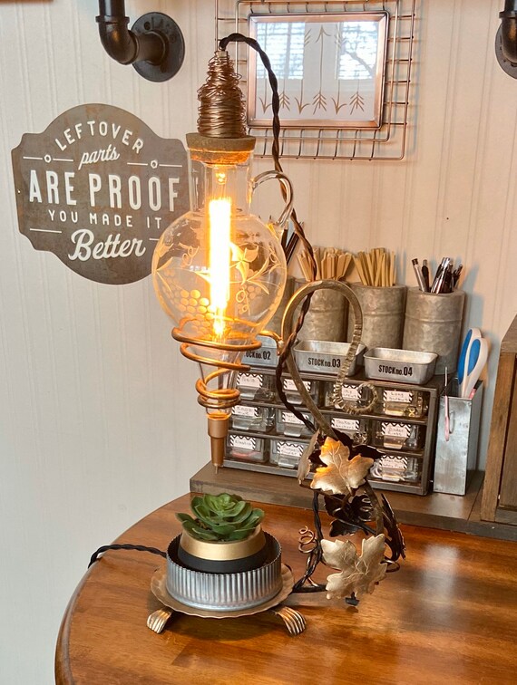 copper coloured table lamps