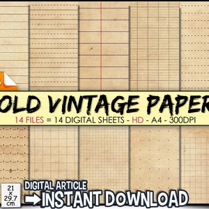 Carta scuola vintage, carta a righe, carta digitale, carta scrapbook, vecchia scuola, carta, compiti a casa, esercizio fisico, libro