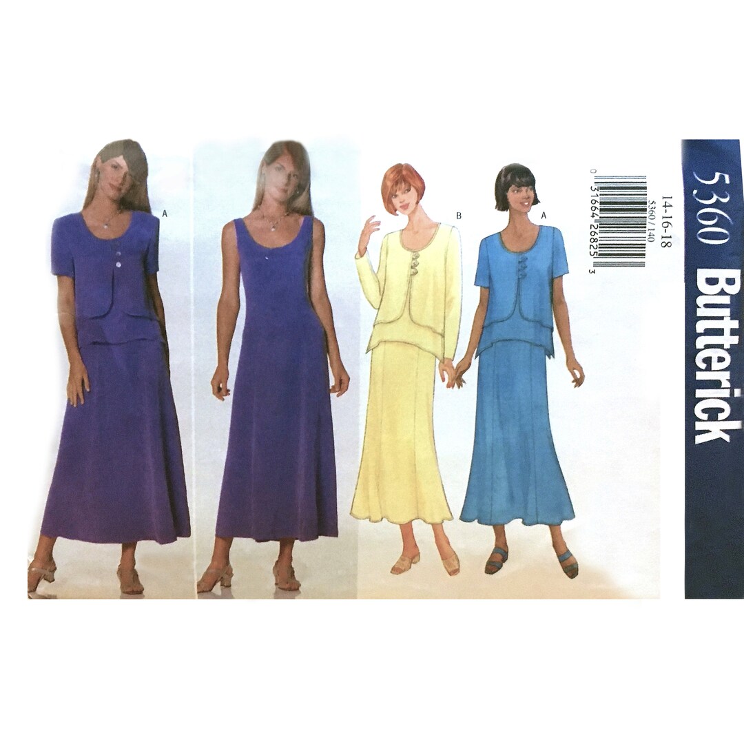 Butterick 5360, Misses/misses Petite Size 14 16 18, Easyskills, Top and ...