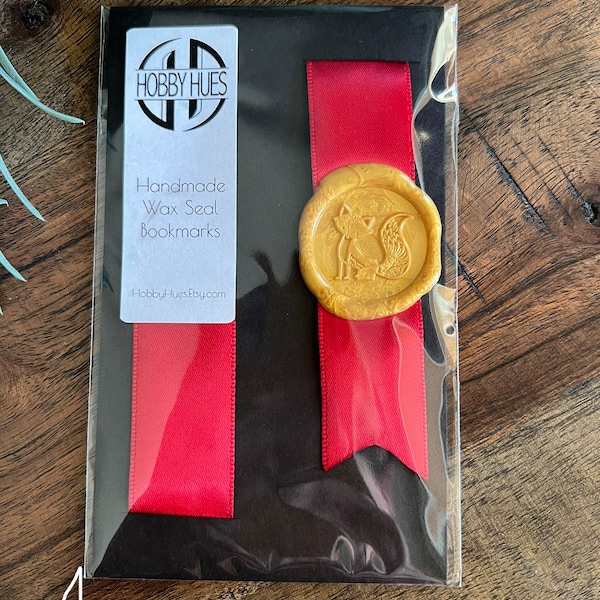 Ribbon bookmark, Red ribbon, Wax seal stamp bookmark, Journal marker, Journal bookmark