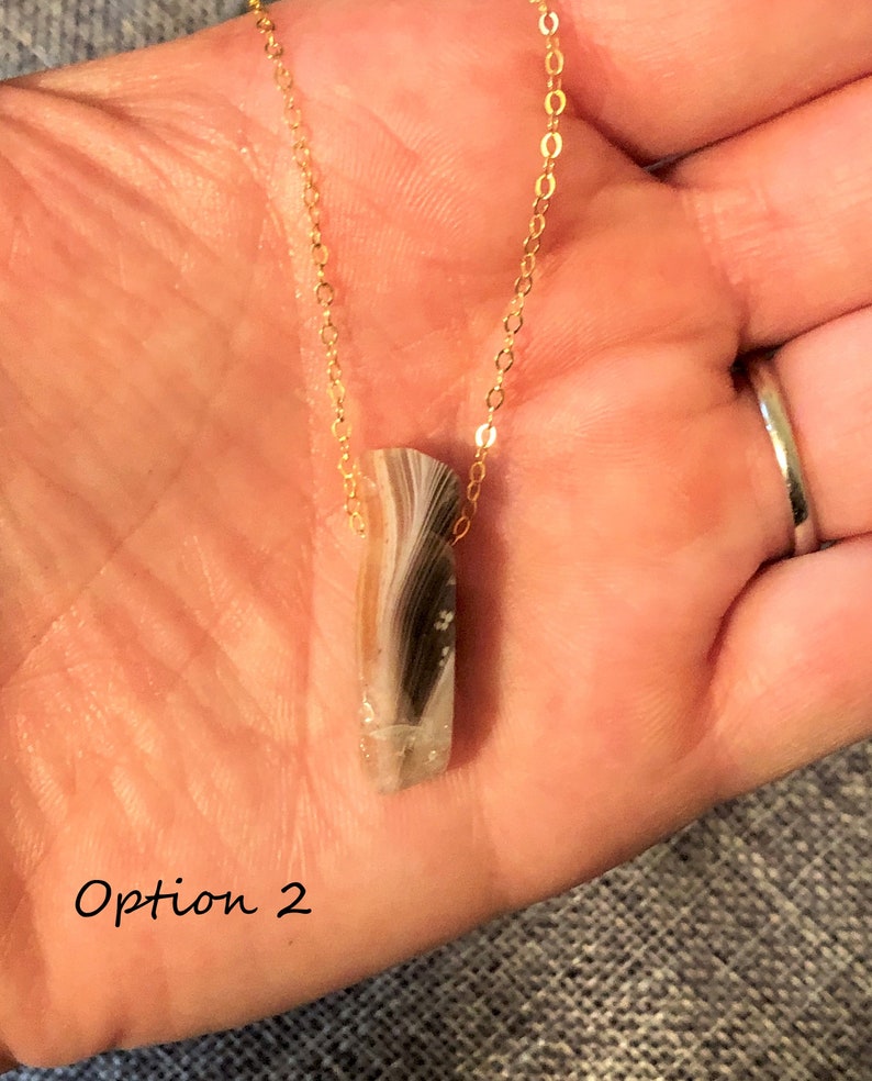 Layered Necklaces Gemstone Choker Layering Jewelry Gold Necklace Botswana Agate Short Gemstone Necklace