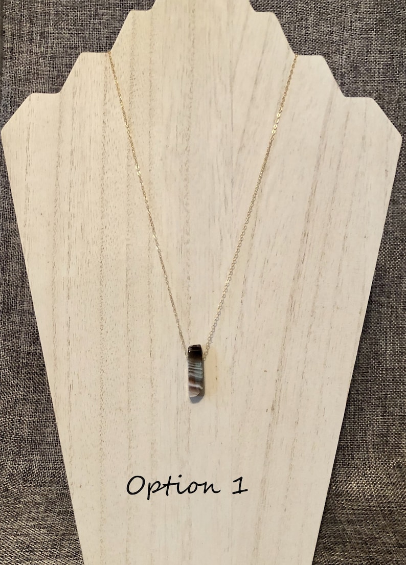 Layered Necklaces Gemstone Choker Layering Jewelry Gold Necklace Botswana Agate Short Gemstone Necklace