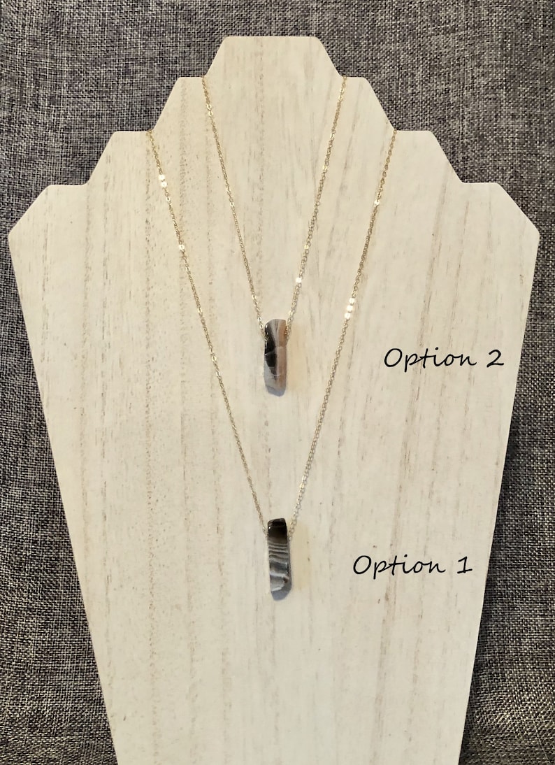 Layered Necklaces Gemstone Choker Layering Jewelry Gold Necklace Botswana Agate Short Gemstone Necklace