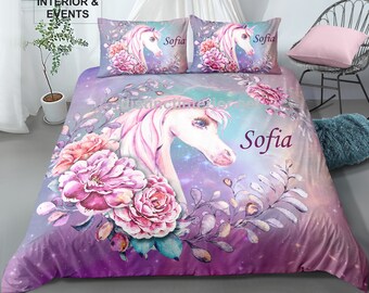 gold unicorn bedding