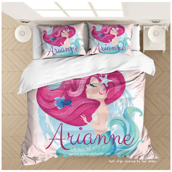little girl mermaid bedding