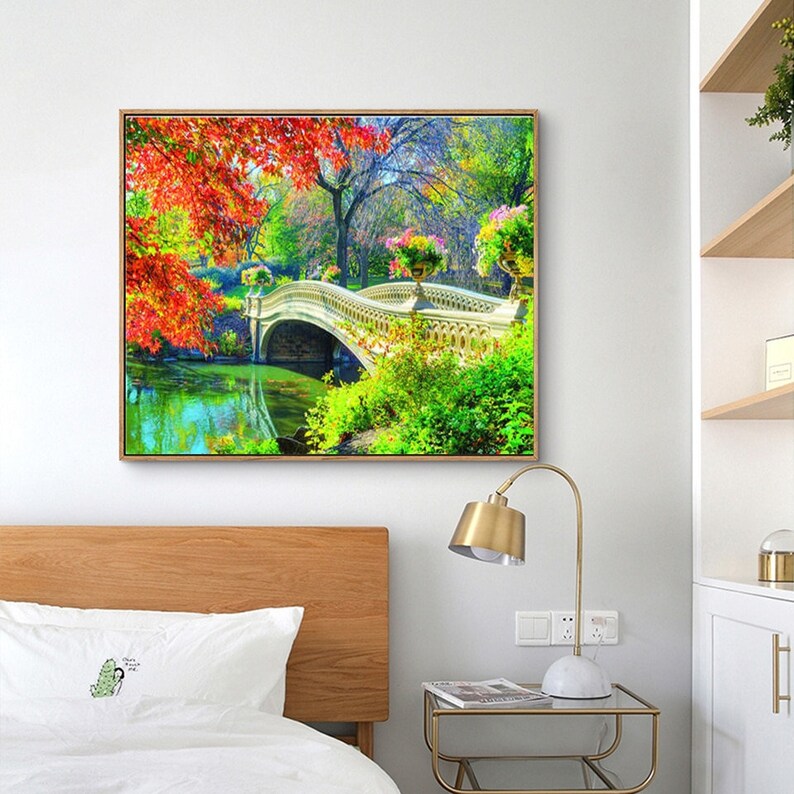 DIY Diamond Painting on Canvas With Beautiful Landscape Etsy